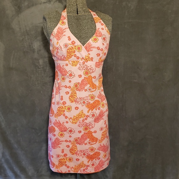 Lilly Pulitzer Dresses & Skirts - Lilly Pulitzer Pink/Orange Halter Sundress